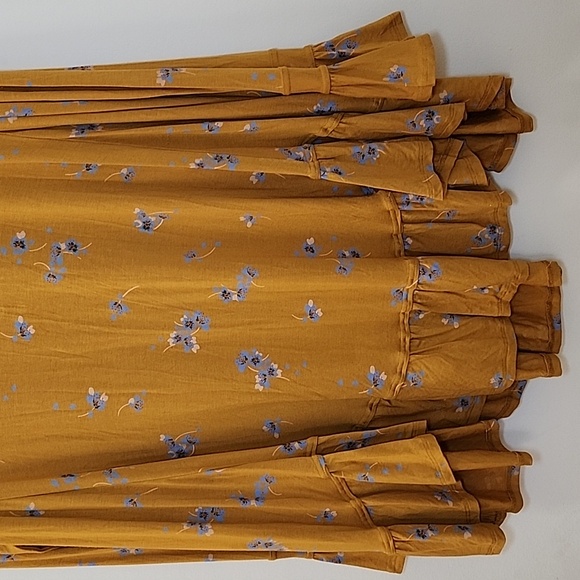 NWOT Free People Olivia Printed Tunic Yellow Buttery-Soft Size Meduim - Picture 12 of 16
